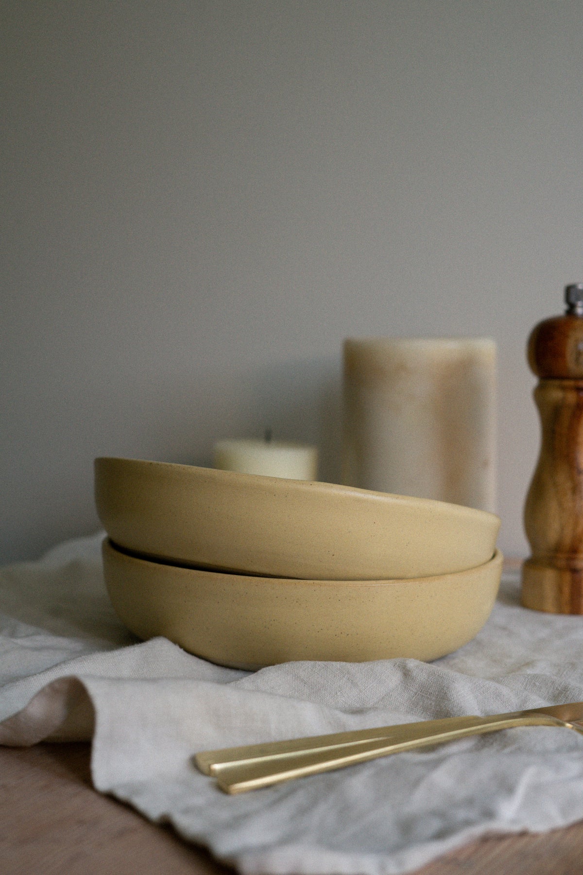 Set of Butter Pasta Bowls